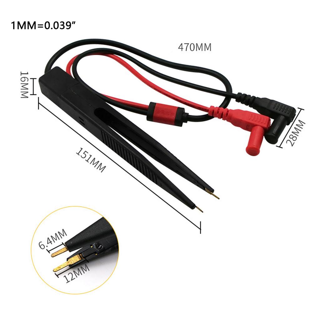Portable SMD SMT Chip Test Clip for LCR Meter Capacitance Lead Testing Tweezers