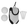 Golfer Ball Waist Bag Portable Neoprene Pouch Sports Belt Tee Holder with Peg Accessories Grey
