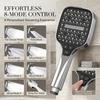 Handheld Shower Head Set High Pressure 8 Spray Modes Adjustable Water Saving Bathroom Shower Sprayer