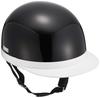 NBS Bike Parts Center Half Helmet, White Brim, Black, XL (Head Circumference: 61cm-62cm) 710910