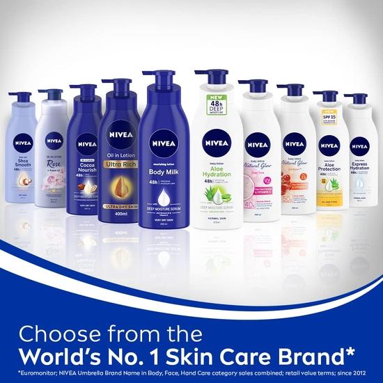 NIVEA Express Hydration 400 мл лосьон для тела | 48 часов увлажнения и увлажнения для лета | Нежирная и здоровая кожа | Для всех типов кожи