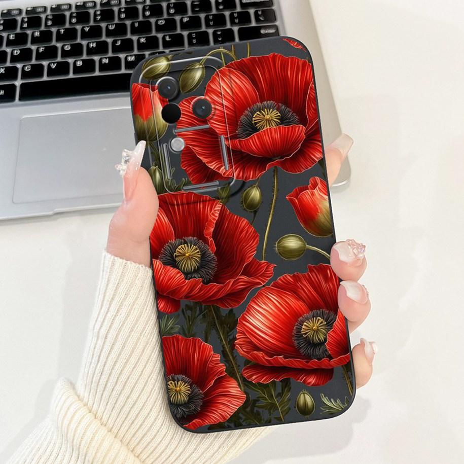 Для Vivo V30 V2318 Чехол V30 Pro V2319 Обложка Популярный Цветочный Бант Мягкие Жидкие Силиконовые Чехлы для Телефона Для Vivo S18 Pro V 30 Fundas