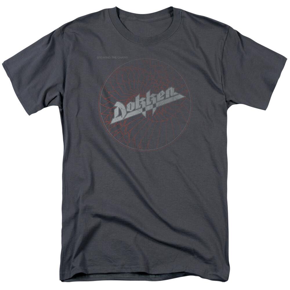 26 Dokken Breaking The Chains T Shirt Mens Licensed Rock Band Tee Charcoal Unisex T-Shirt