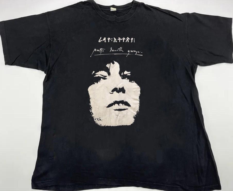 Vtg Patti Smith punk rock unisex black tee shirt all sizes QT6878 Unisex T-Shirt