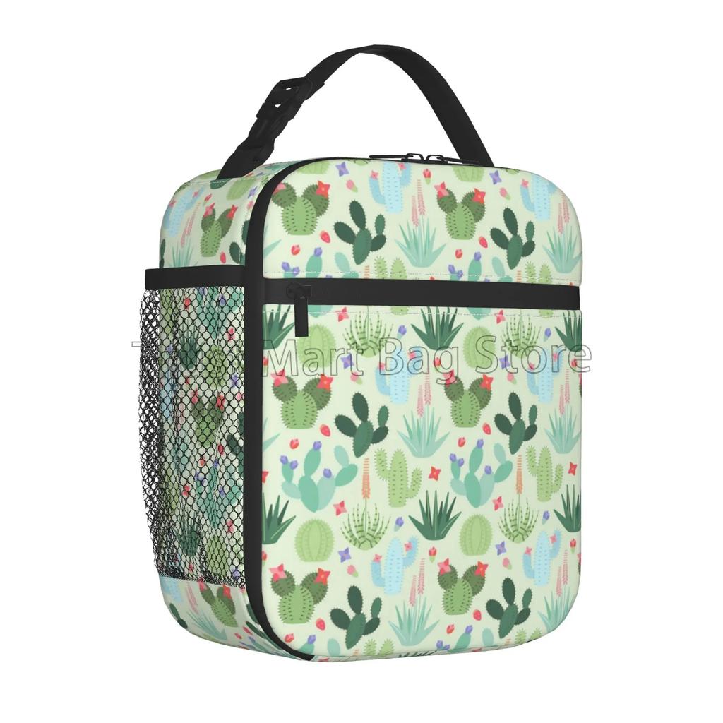 Кактус Термосумка для ланча Коробка Тропические растения Кактусы Цветы Изолированные Охладители Сумки Портативная Многоразовая Сумка Для Пикника Путешествия
