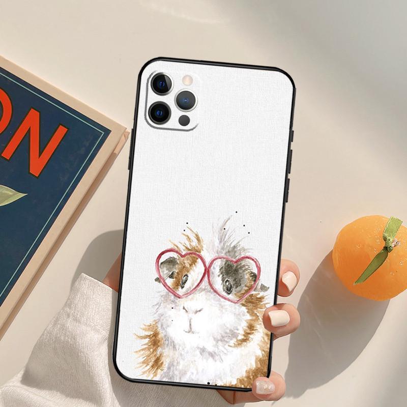 Чехол для мобильного телефона iPhone15 Mini, чехол для мобильного телефона в виде морской свинки, окрашенный в цвет анти-падения для защиты от падения руки