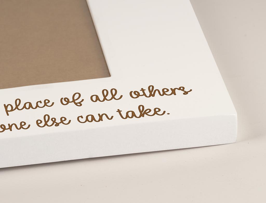 Дорогой сувенир, сделанный с любовью, настольная фоторамка с гравировкой, деревянная любовь к маме, цитаты, белая фоторамка, подарок на День матери, размер 4x6Photo