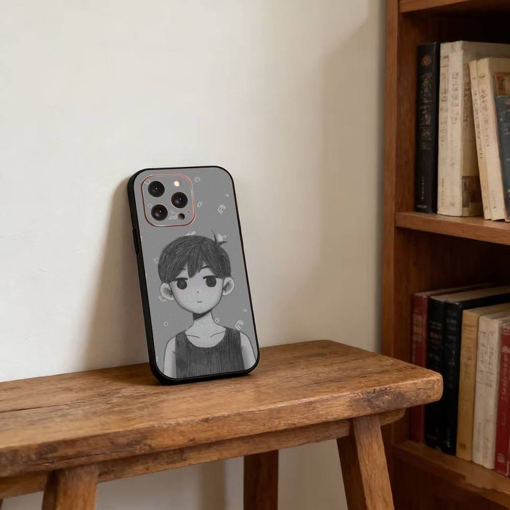 Чехол для телефона O-Omori Game для iPhone 17, 16, 15, 14, 13, 12, 11 Plus, Pro Max, Другие Мягкий Черный Чехол