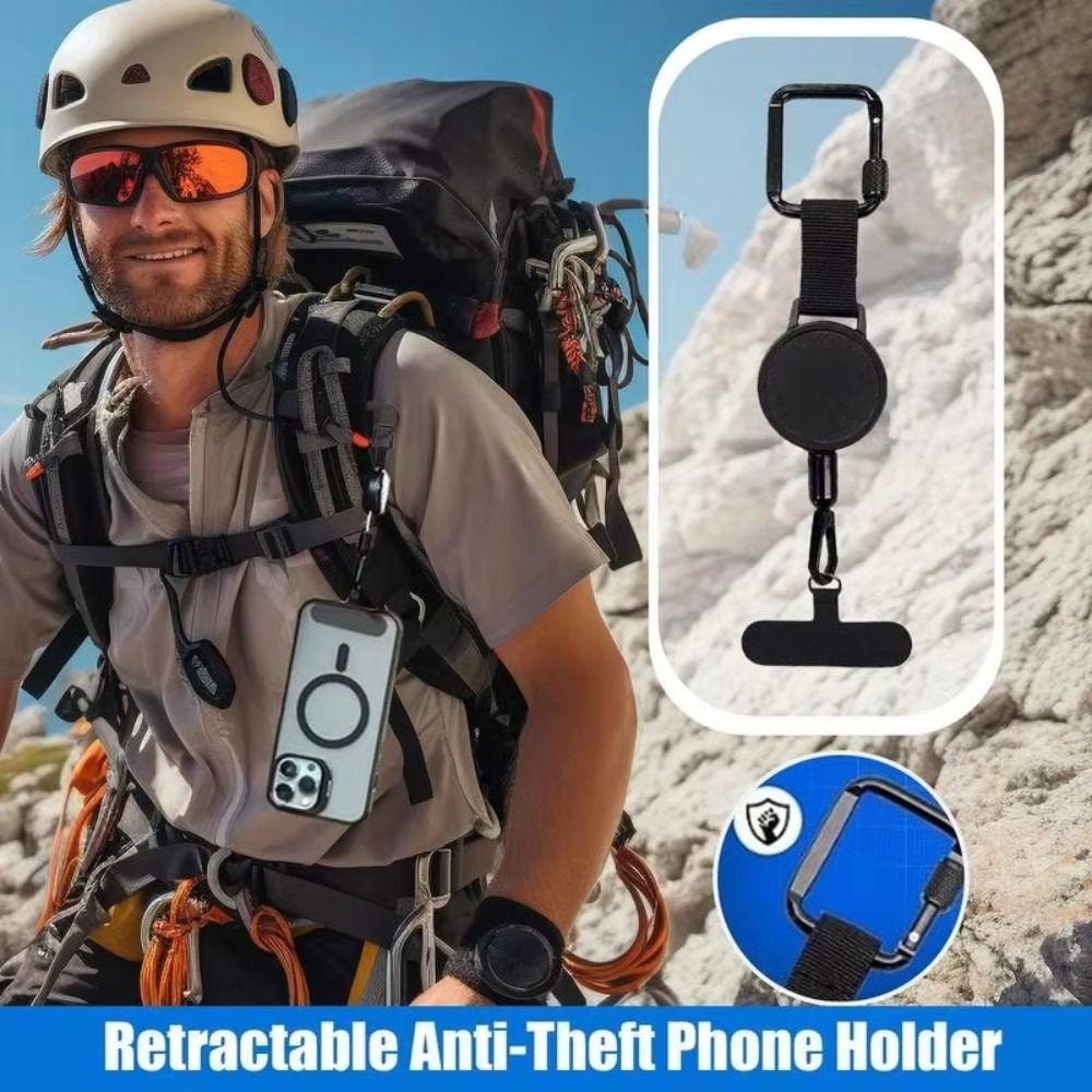 Safety Tether Retractable Phone Tether Phone Lanyard Anti-Theft Phone Holder Outdoor Climbing