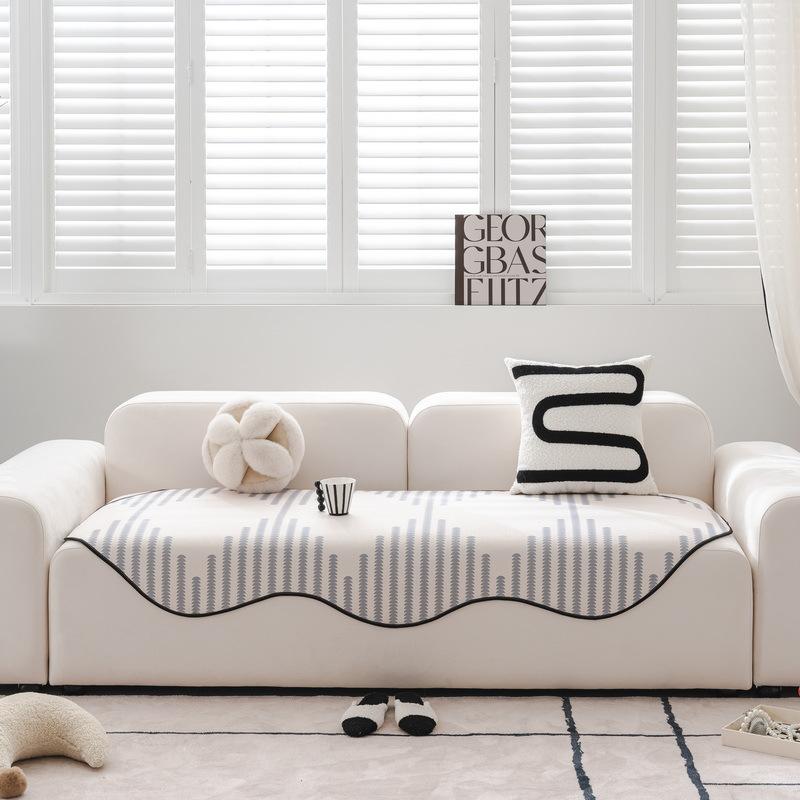 Chenille Sofa Cushion New Four Seasons Universal Shaped Non-Slip Solid Color Modern Simple High-Grade Sofa Cushion