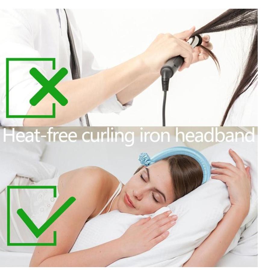 Ремешок на голову для женских длинных бигуди, набор для ночной завивки волос, 1 набор ленивых бигуди с 2 кольцами для завивки волос