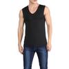 Men Summer Fitness Vest Solid Color Seamless Plus Size V Neck Sleeveless Stretchy Soft Breathable Quick-drying Pullover Casual Men Gym Sport Tank Top
