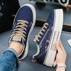 Мужская синяя спортивная обувь, повседневная парусиновая обувь, кроссовки в уличном стиле, студенческие туфли больших размеров, черные туфли для скейтбординга
