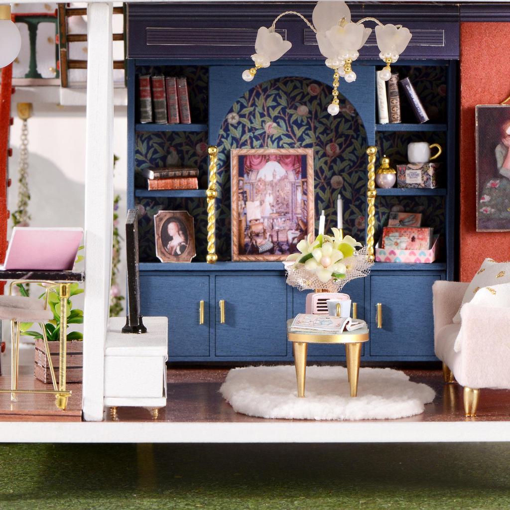 Наборы мебели для кукольного домика «сделай сам», деревянные современные светильники для виллы, игровой набор, креативная игрушка