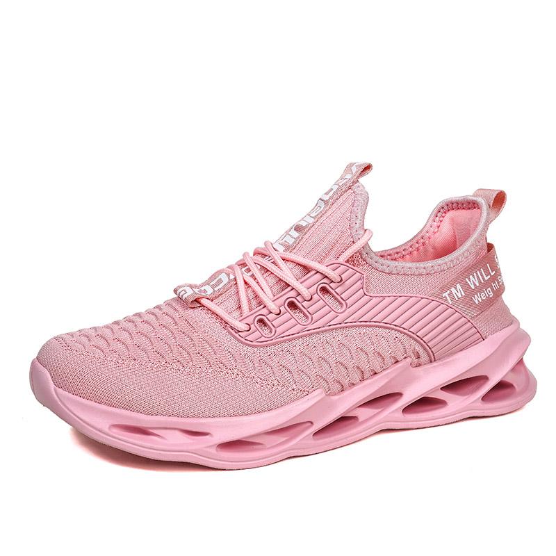 Горячая Распродажа Розовые Повседневные Кроссовки Женские Мужские Обувь с Лезвиями Большой Размер 46 Легкие Дышащие Кроссовки для Бега Обувь Мужская Сетка Спортивные Кроссовки