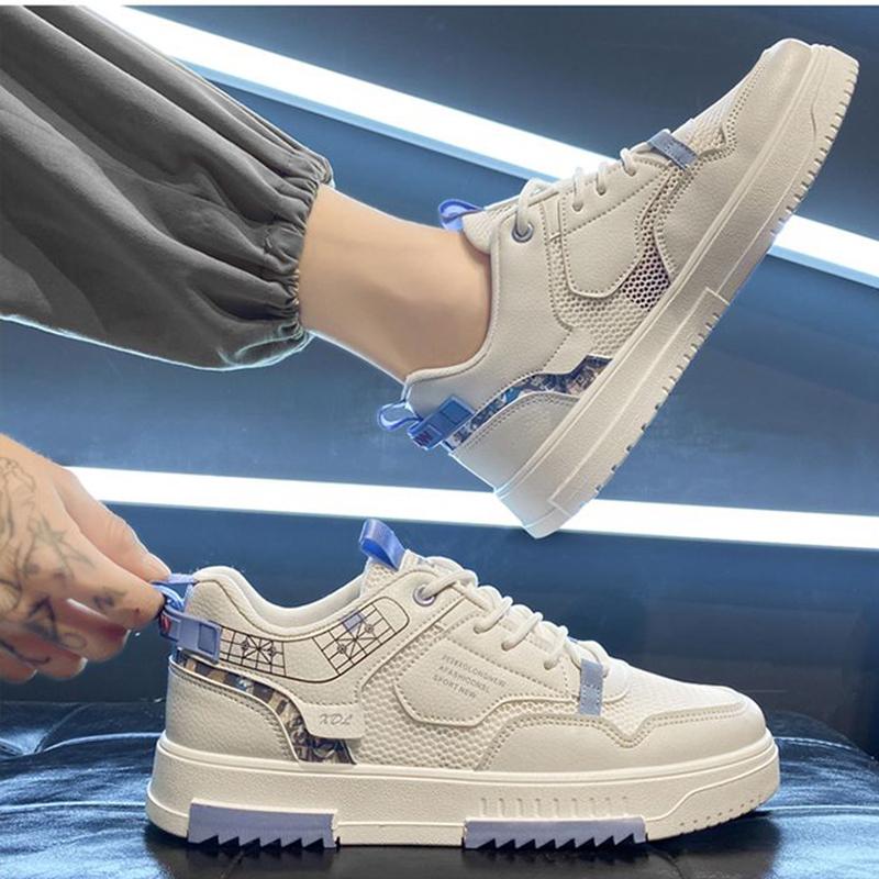 Мужская летняя повседневная студенческая универсальная маленькая белая обувь для доски, мужская спортивная обувь с дышащей сеткой и мягкой подошвой