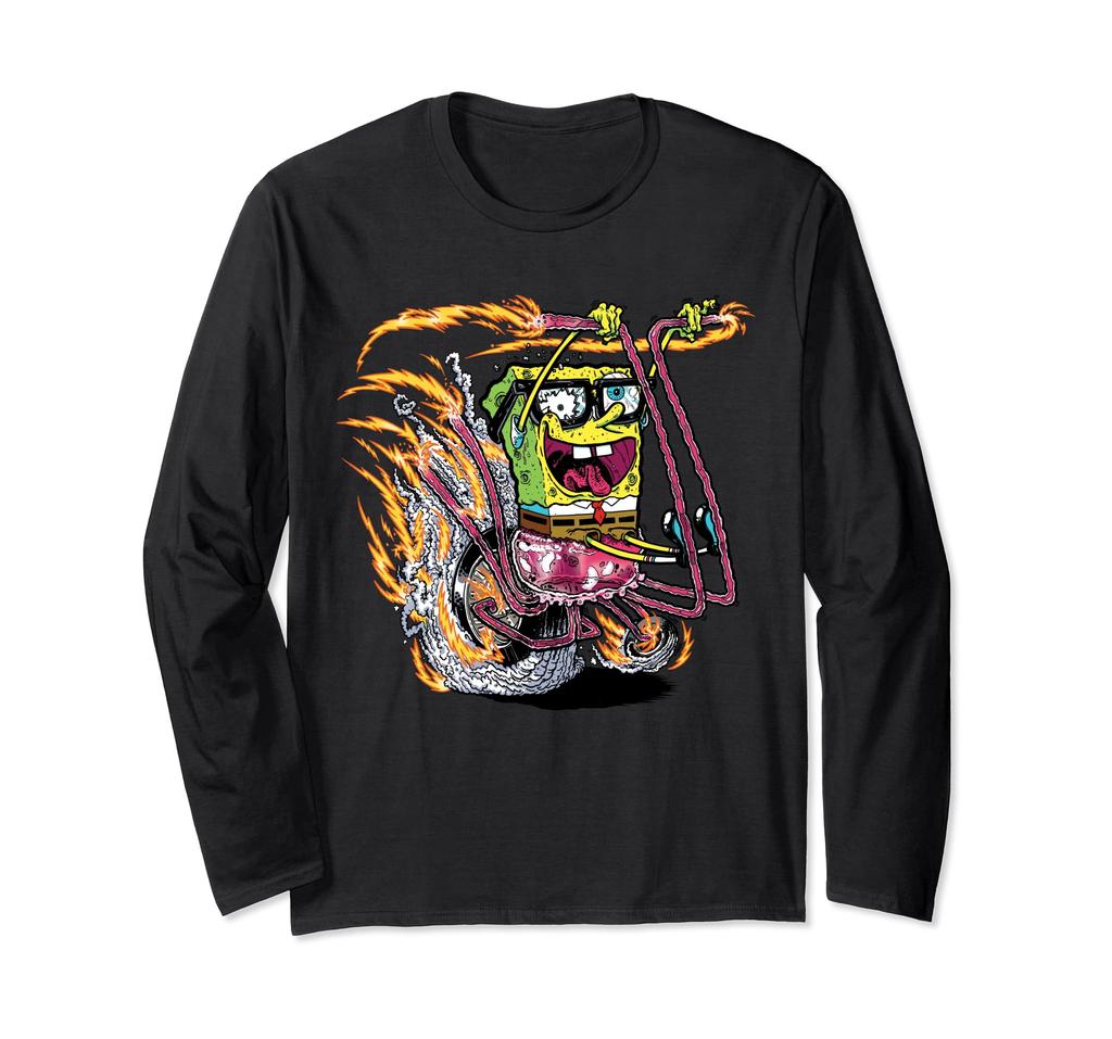 Spongebob Squarepants Spongebob Comic Bike Long Sleeve T-Shirt