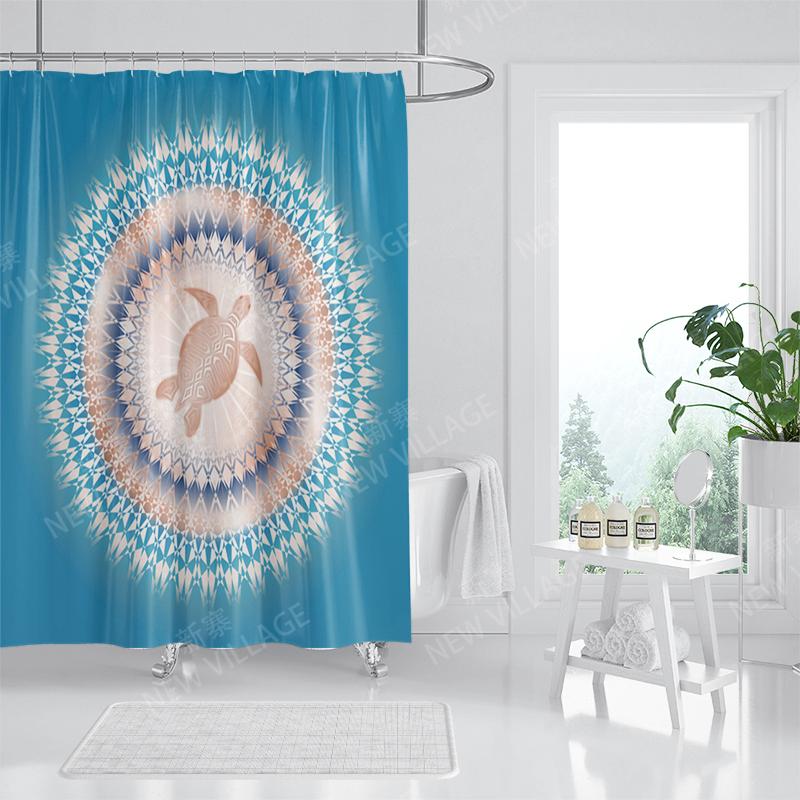 Mandala Waterproof Fabric Shower Curtains Bathroom Curtain Accessories Bath Curtain 180x200cm 240*200cm Boho Decoration Vintage