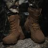 Мужские военные ботинки, уличные альпинистские ботинки, походные ботинки, ботинки для пустыни, водонепроницаемые прочные высокие сапоги, большой размер
