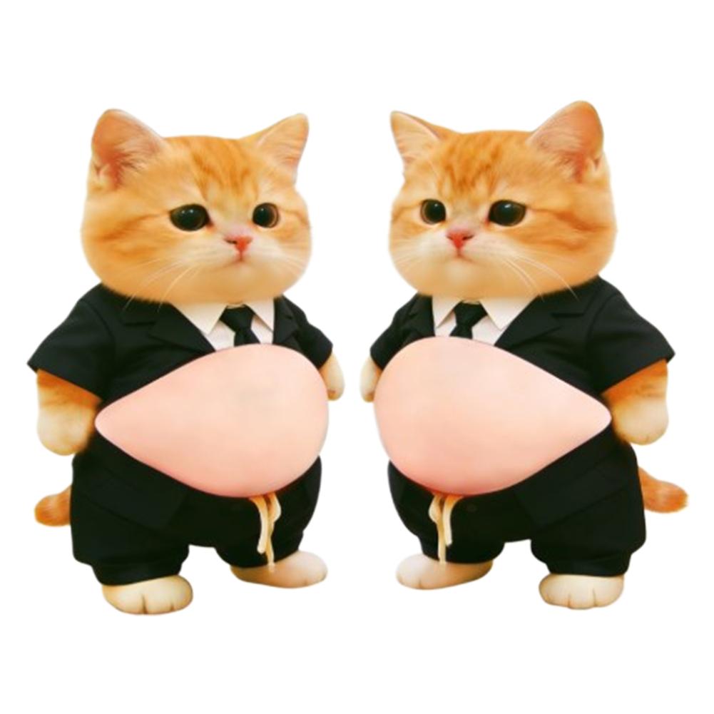 Человек-щенок с большим животом Корги Супермягкий силиконовый автомобильный противоударный стикер Красивый противоударный стикер для дома Поворотная музыка