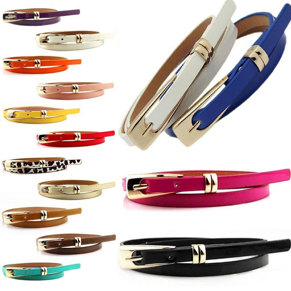 Skirt Accessories Decoration Leather Buckle Waistband Girl Narrow Lady Skinny Thin Waist Belt