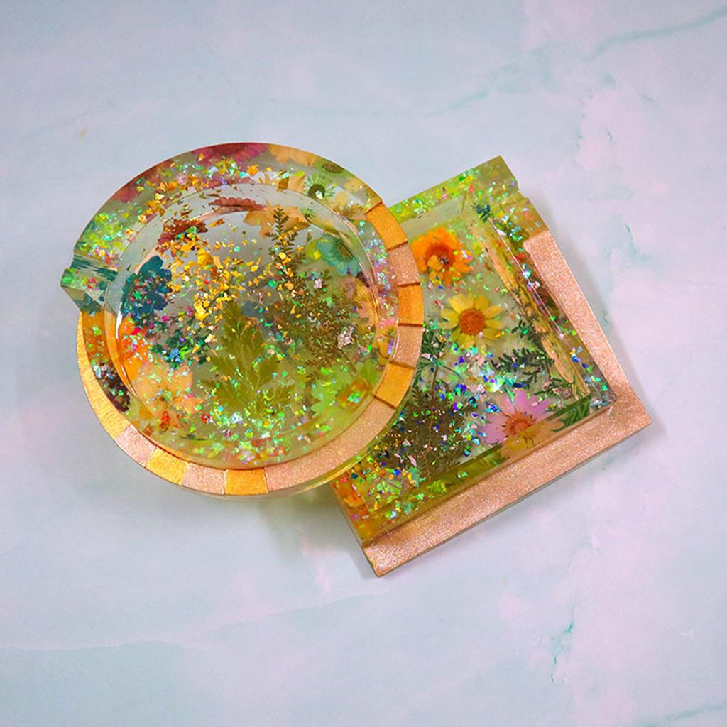 DIY Ashtray Resin Silicone Casting Molds DIY Crystal Epoxy Ashtray Crafts Making Accessories DIY Making Ashtray Art Kits for Adults Beginner