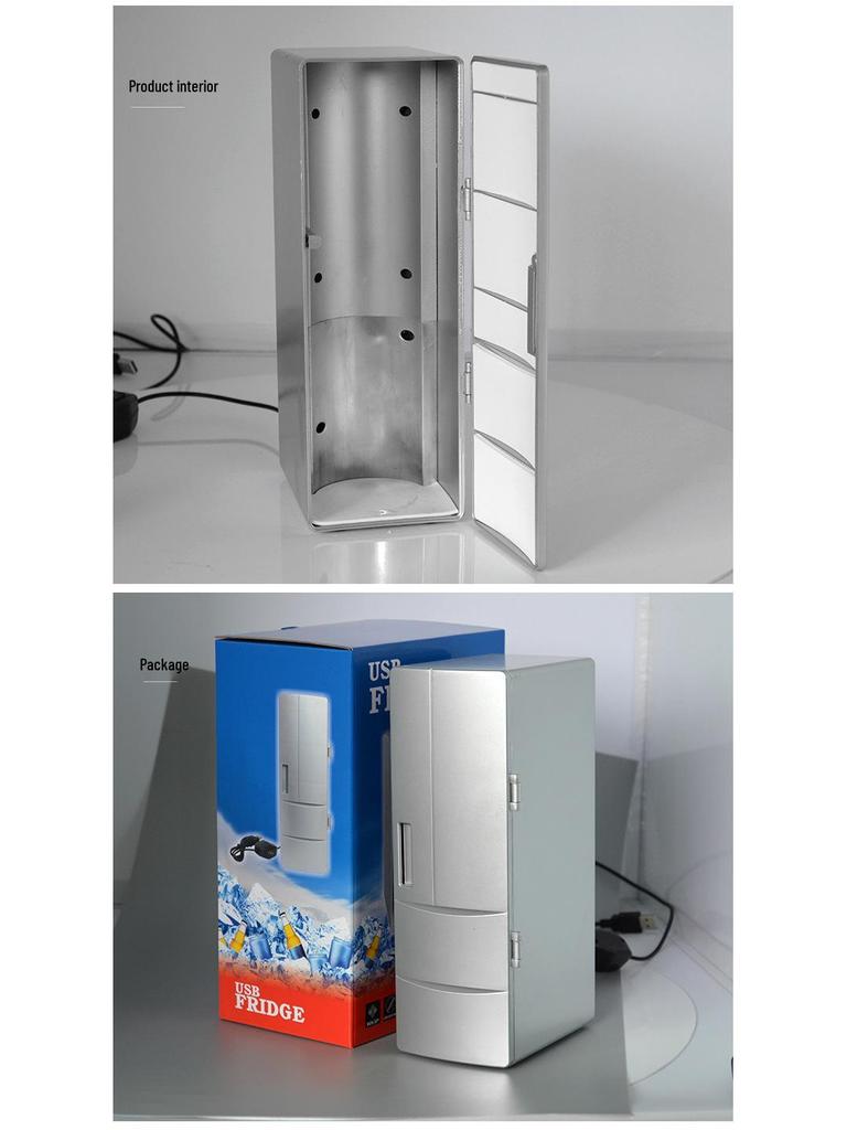 Мини-холодильник USB для быстрой заморозки: Компактный термоизолированный бокс двойного назначения для холодных/теплых продуктов