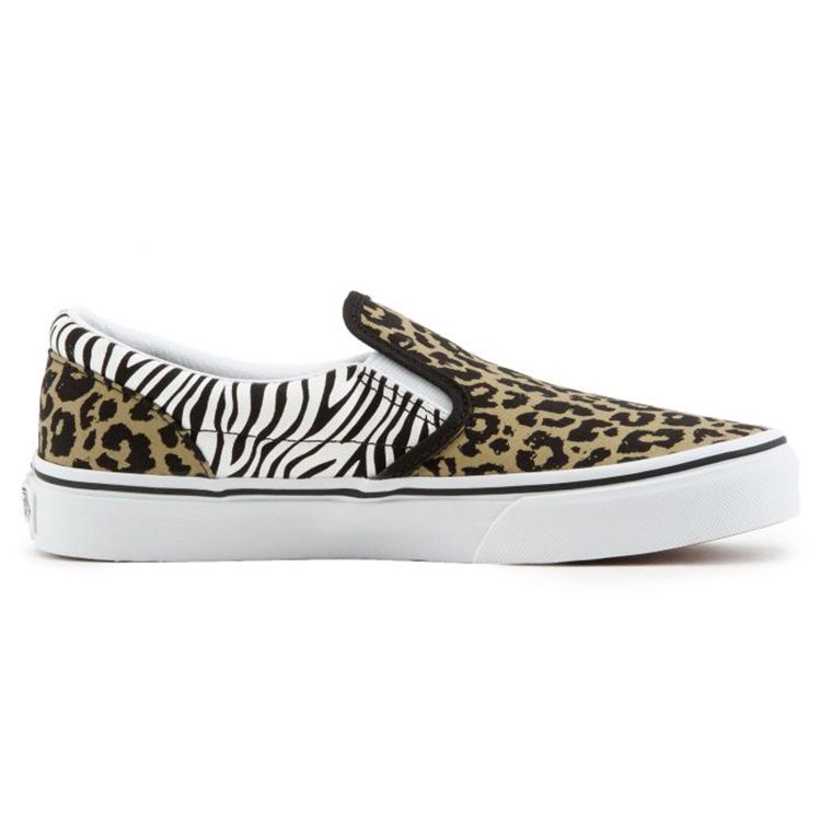 Vans Classic Slip-On Kids Animal Mix Kids Sneakers Brown Leopard Zebra VN0A4UH82JK