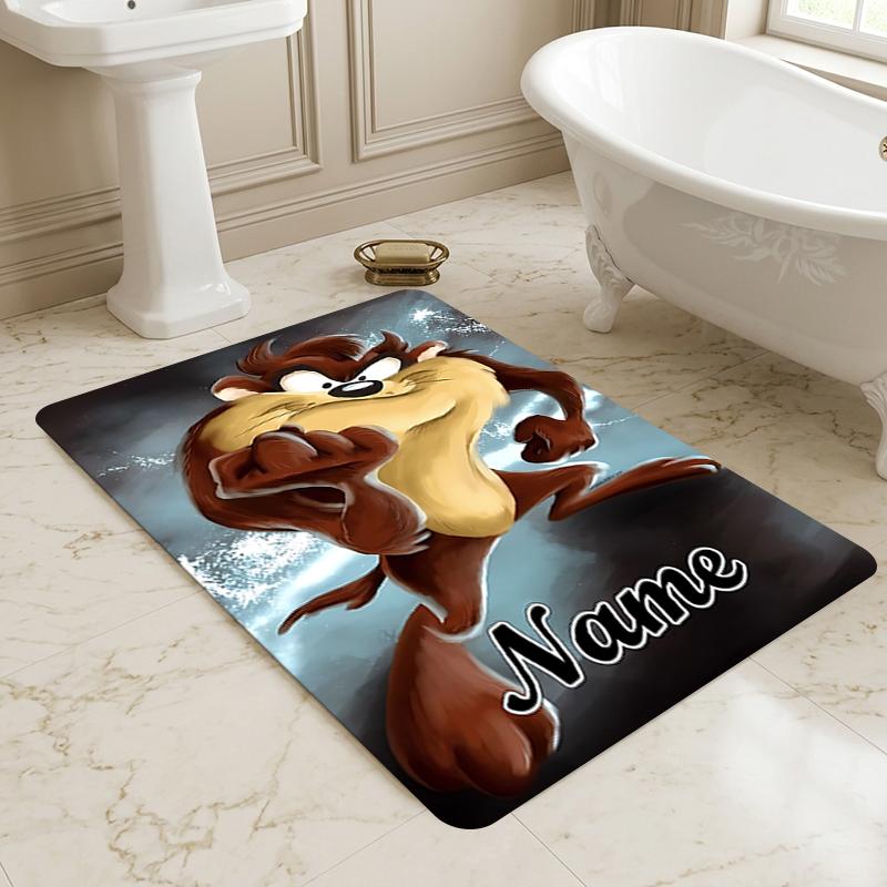 Custom Name Thunder Cat Living Room Non-Slip Area Rug Soft Carpet for Bedroom Kids Playroom Sofa Office Home Decor Doormat
