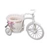 Романтическое украшение для велосипеда Ностальгический плетеный трехколесный велосипед Садовый фотореквизит Украшение
