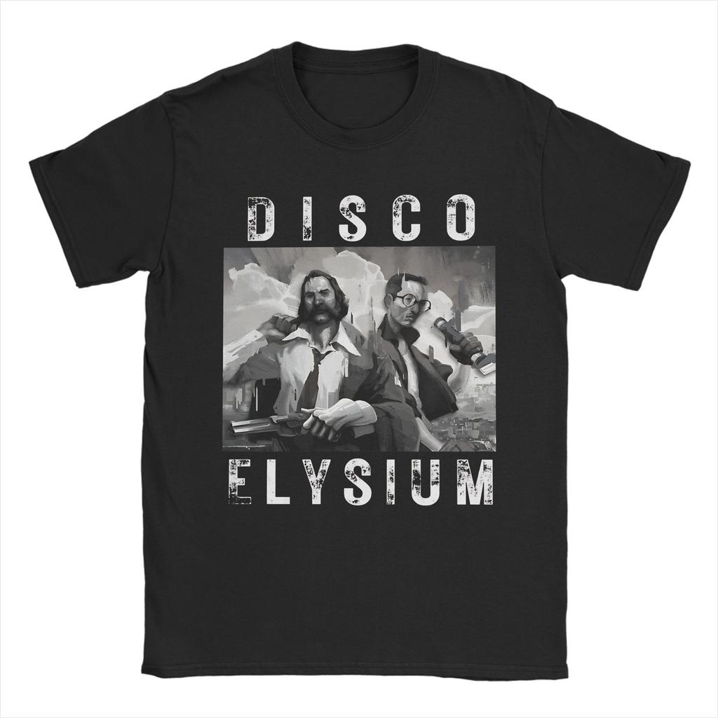 Игровая мужская футболка Disco Elysium Новинка Короткий рукав Круглый вырез 100% Хлопок Одежда больших размеров
