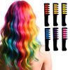 Yousheng Hair Chalk Comb 6 Colors Washable Instant Hair Dye Comb Halloween Christmas Cosplay Party Disposable Temporary Hair Coloring Comb
