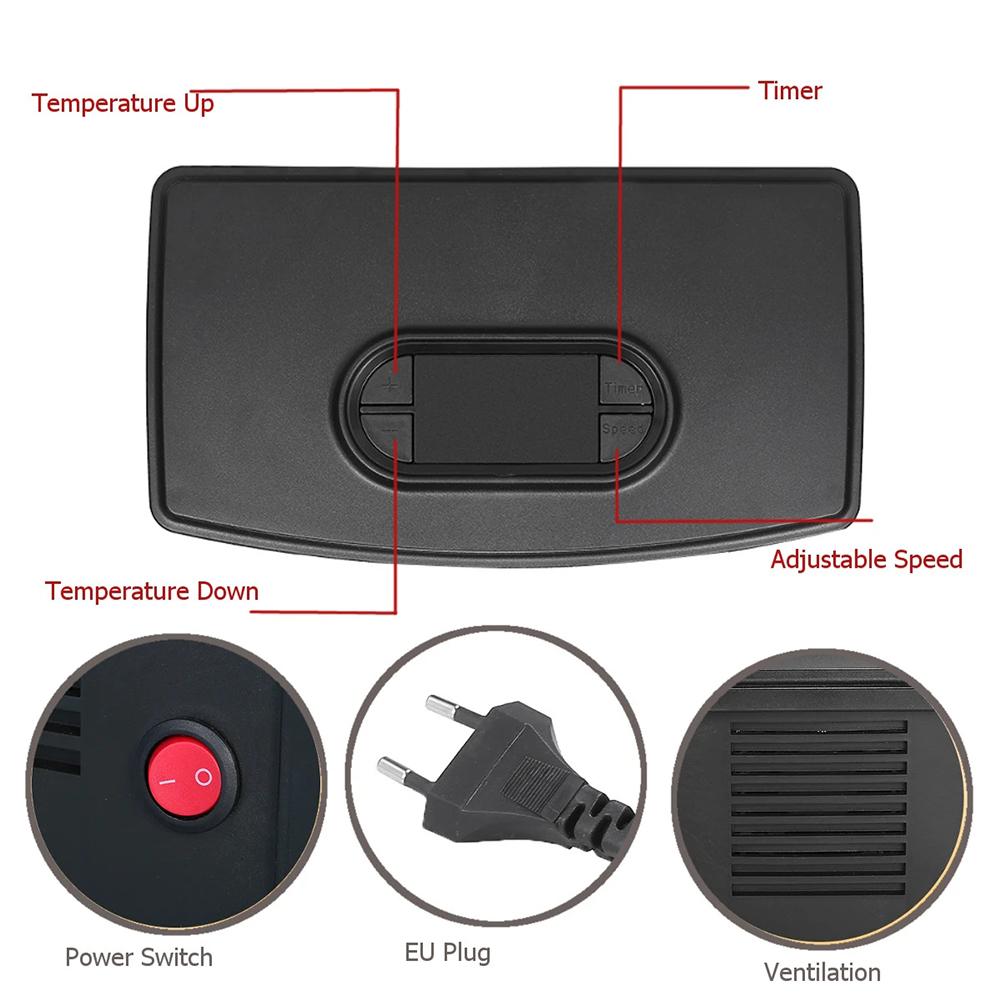 Электрический обогреватель для дома, 1000 Вт, мини-удобный вентилятор с пламенным теплым воздухом, вилка европейского стандарта