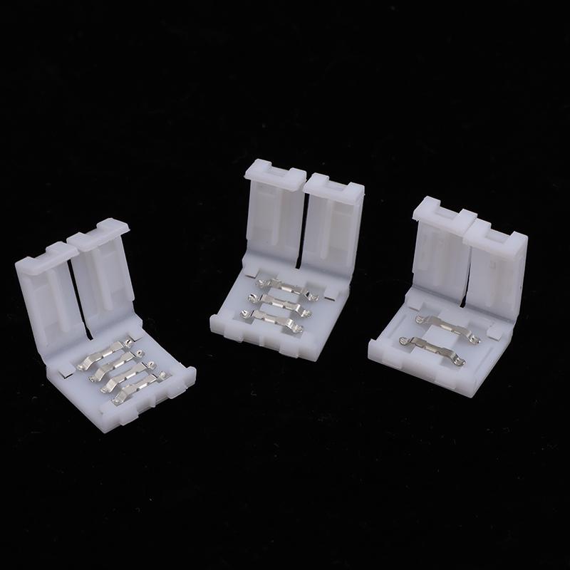 10 шт. разъем для светодиодной ленты 8 мм 10 мм 2-контактный 3-контактный 4-контактный 3528 5050 RGB одноцветный беспаечный разъем для печатной платы без проводов для сварки