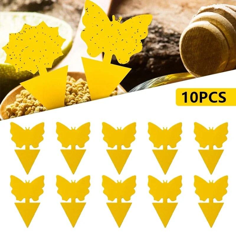 10 шт., сильные липкие ловушки для насекомых, уличные ловушки для насекомых, двусторонняя липкая доска, ловушка для борьбы с вредителями для сада