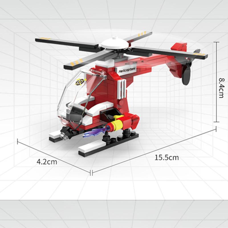 Пожарный вертолет самолет серии пожарный самолет строительные блоки кирпичи наборы классическая модель