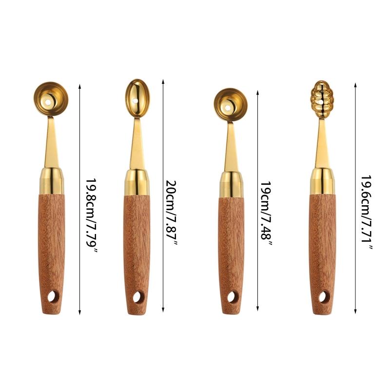 Прочная ложка для арбуза, кухонная ложка из нержавеющей стали, антидеформируемая, для фруктов, ложка для мороженого с ручкой, портативная