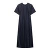 Kaslead New Women clothes Western Style Fashion Simple Denim Long Dress 2183242 407