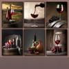 Kitchen Bar Red Wine Grape Beer Wall Art Canvas Painting Still Life Nordic Poster Wall Pictures Decor For Living Room