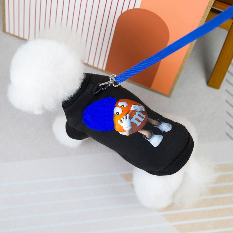 Funny Dog Hoodies Fleece Lined Sweatshirt for Small Dogs, Cartoon Puppy Coat Spring Autumn Dog Clothes Yorkie Pet Apparel
