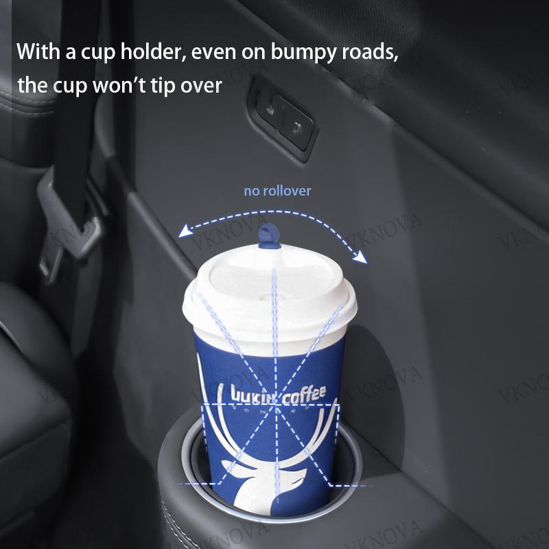 For New Tesla Model YL 2026 Door Side Storage Box Full-Cover Front And Rear Interior Storage Box Car Trunk Trash Can Cup Holder