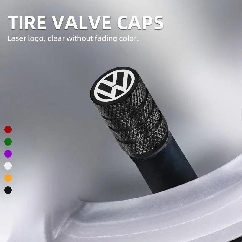 VW GTI GOLF 2026 Hot For VW VOLKSWAGEN 4Pcs Car Tire Valve covers Aluminum Wheel Stem Air Valve Caps For Volkswagen GOLF MK6 Pol