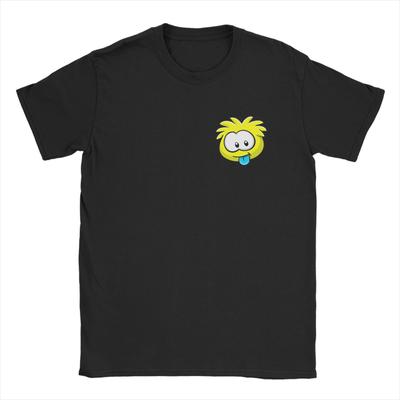 Мужские и женские футболки Club Penguin Yellow Puffle, топы из чистого хлопка, забавная футболка с коротким рукавом и круглым вырезом, идея для подарка