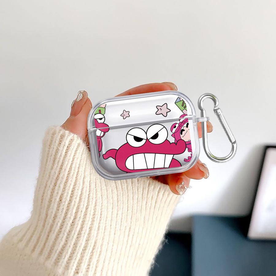 Case For Airpods Pro3 Pro2 Pro 1 3 4 2 Clear Earphone Cases Cover Crayon ShinChan Cartoon