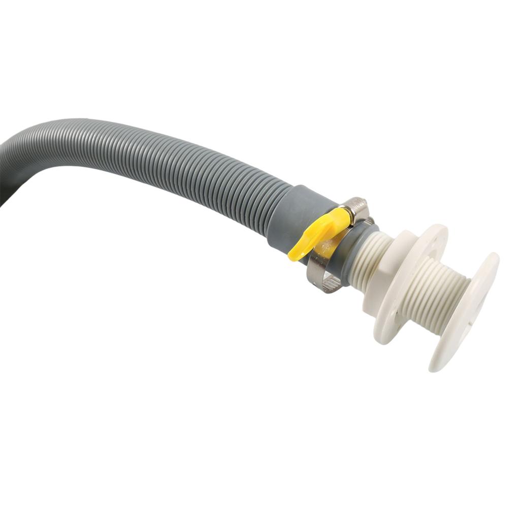 Шланг трюмного насоса 3/4 дюйма, комплект трюмного насоса, 6,5 футов, фитинг для шланга через корпус, 2 стальных зажима, подходит для лодок, не деформируется