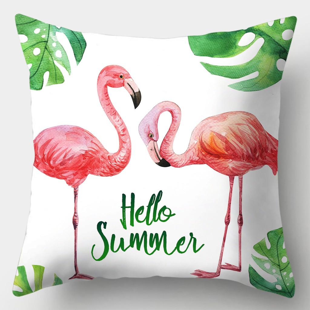 Наволочка с тропическим принтом фламинго, квадратная наволочка для дивана из персиковой кожи, наволочка для домашнего декора