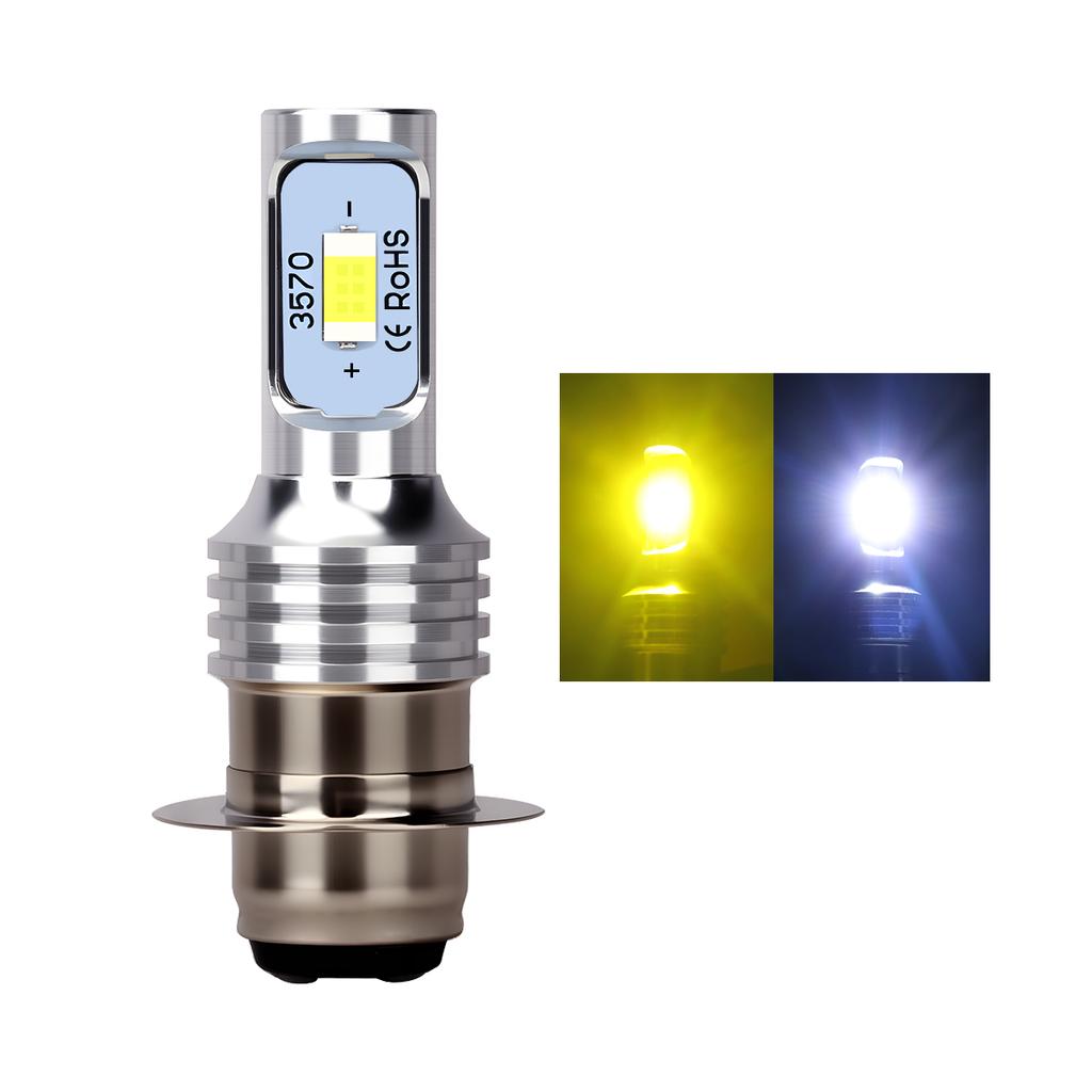 Светодиодные лампы H4 BA20D P15D Светодиодная фара для мотоцикла Дальний/Ближний свет Лампа Светодиодный прожектор Двухцветные аксессуары для мотоцикла Подключи и играй