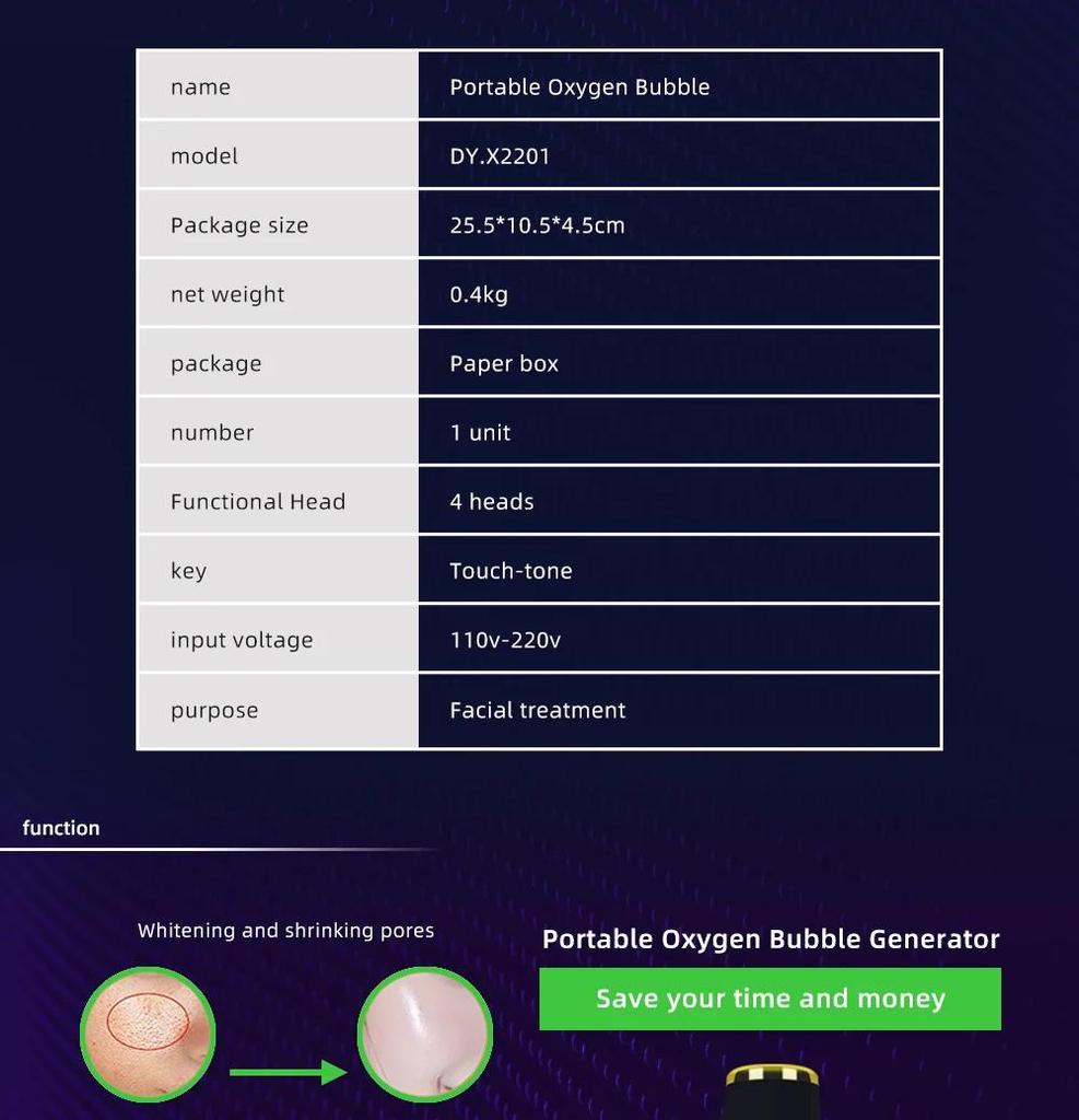 2025Обновление кислородной пузырьковой ручки CO2 кислородный портативный аппарат для ухода за кожей лица, CO2 гель для ухода за кожей лица, СПА для лицаOxygen Beauty