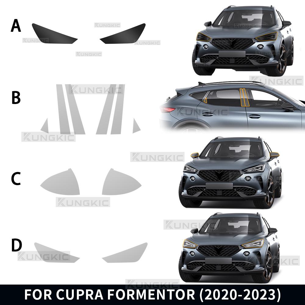 Paint Protection Film for Seat Cupra Formentor 2020-2023 Headlights B Pillars Transparent PPF Anti-Scratch
