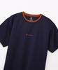 Champion DRYSAVER Short Sleeve with a Round Breathable Rubber and Script Logo Men's T-Shirt, Navy, C3-BB355, Neck, Design, Antibacterial, Print,